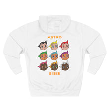 Astro-Inspired Three-Panel Fleece Hoodie, Cute Cartoon Sweatshirt, Retro Anime Apparel, Cozy Streetwear, Perfect Gift for Fans