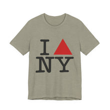 I △ NY Graphic Tee for Travelers, Unisex Short Sleeve Shirt, NYC Souvenir, Casual Wear, Gift for Friends