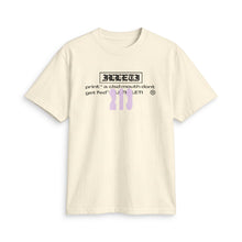 Graphic Tee — Retro Cyber Text Front & Lavender Globe Back