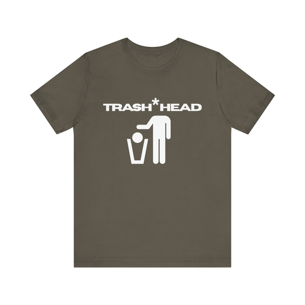Trash Head Graphic Tee, Eco-Friendly T-Shirt, Funny Awareness Shirt, Sustainable Casual Wear, Gift for Environmentalists