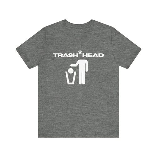 Trash Head Graphic Tee, Eco-Friendly T-Shirt, Funny Awareness Shirt, Sustainable Casual Wear, Gift for Environmentalists