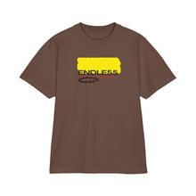 Endle55 Graphic T-Shirt — Vintage Yellow Logo & Sun Globe Backprint